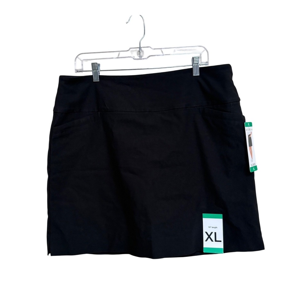 NWT S.C. & CO. Black Tummy Control Skort Skirt Stretch XL 1280311